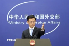 Người phát ngôn Bộ Ngoại giao Trung Quốc Quách Gia Côn. (Ảnh: Kyodo/TTXVN)