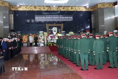 Quang cảnh lễ tang Đại tướng Lê Văn Dũng. (Ảnh: Xuân Khu/TTXVN)