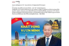 Bài viết với tiêu đề: “Việt Nam đang ở thời cơ ‘vàng’ của lịch sử, bước vào kỷ nguyên phát triển của đất nước đăng trên ấn phẩm điện tử của Báo Pasaxon, cơ quan ngôn luận của Trung ương Đảng Nhân dân Cách mạng Lào, số ra ngày 3/6/2025. (Ảnh: TTXVN phát)