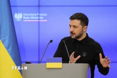 Tổng thống Ukraine Volodymyr Zelensky. (Nguồn: PAP/TTXVN)