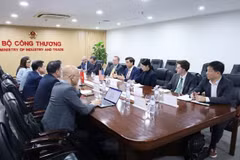 Quang cảnh cuộc làm việc giữa Bộ Công Thương Việt Nam và Bộ Nông nghiệp Hoa Kỳ. (Nguồn: Bộ Công Thương)