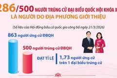286/500 người trúng cử Đại biểu Quốc hội là người do địa phương giới thiệu
