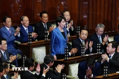 Bà Sanae Takaichi được bầu làm Thủ tướng Nhật Bản trong cuộc họp Hạ viện ở Tokyo ngày 21/10/2025. (Nguồn: THX/TTXVN)