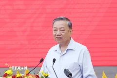 Tổng Bí thư Tô Lâm phát biểu chỉ đạo. (Ảnh: Thống Nhất/TTXVN)