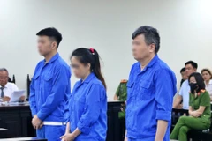 Các bị cáo tại phiên tòa. (Ảnh: Kim Anh/TTXVN)