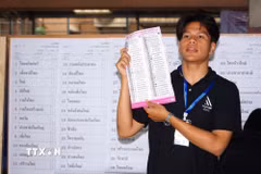 Nhân viên cơ quan bầu cử kiểm phiếu bầu tại Bangkok, Thái Lan, ngày 8/2/2026. (Nguồn: THX/TTXVN)