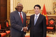 Chiều 29/4, tại Thành phố Hồ Chí Minh, Chủ tịch nước Lương Cường tiếp đồng chí Salvador Valdes Mesa, Ủy viên Bộ Chính trị, Phó Chủ tịch nước Cộng hòa Cuba nhân dịp sang Việt Nam dự Lễ kỷ niệm 50 năm Ngày Giải phóng miền Nam, thống nhất đất nước (30/4/1975-30/4/2025). (Ảnh: Lâm Khánh/TTXVN)