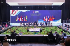 Thủ tướng Phạm Minh Chính tham dự Phiên toàn thể Hội nghị Cấp cao ASEAN lần thứ 47 và Lễ trao Nghị định thư thứ hai sửa đổi Hiệp định Thương mại Hàng hóa ASEAN (ATIGA). (Ảnh: Dương Giang/TTXVN)