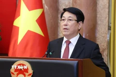 Chủ tịch nước Lương Cường phát biểu giao nhiệm vụ. (Ảnh: Lâm Khánh/TTXVN)