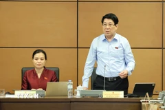 Chủ tịch nước Lương Cường phát biểu tại tổ. (Nguồn: TTXVN)