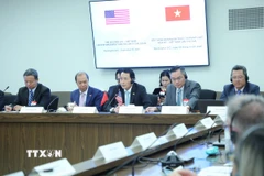 Đoàn Việt Nam tham dự Đối thoại An ninh và Thực thi pháp luật Việt Nam-Hoa Kỳ lần thứ hai tại Washington D.C. (Ảnh: Ngọc Quang/TTXVN)