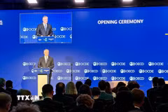 Tổng Thư ký OCDE Mathias Cormann. (Ảnh: Nguyễn Thu Hà/TTXVN)