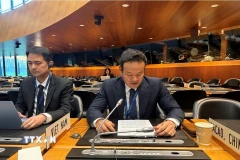 Đại sứ Mai Phan Dũng phát biểu tại phiên rà soát. (Nguồn: TTXVN phát)