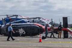 Trực thăng gặp nạn khi đang quay trở lại nơi xuất phát sau khi vừa đưa một bệnh nhân đến bệnh viện. (Nguồn: AP)