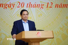 Chiều 20/12/2025, tại Hà Nội, Thủ tướng Phạm Minh Chính, Trưởng Ban Chỉ đạo quốc gia triển khai Nghị quyết số 68-NQ/TW về phát triển kinh tế tư nhân chủ trì Phiên họp lần thứ ba của Ban Chỉ đạo. (Ảnh: Dương Giang/TTXVN)
