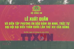 Lễ xuất quân và diễn tập các phương án bảo vệ Đại hội XIV