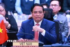 Thủ tướng Phạm Minh Chính tham dự và phát biểu tại Hội nghị Cấp cao ASEAN-Trung Quốc lần thứ 28. (Ảnh: Dương Giang/TTXVN)