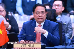 Thủ tướng Phạm Minh Chính tham dự và phát biểu tại Hội nghị Cấp cao ASEAN-Trung Quốc lần thứ 28. (Ảnh: Dương Giang/TTXVN)
