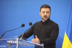 Tổng thống Ukraine Volodymyr Zelensky. (Ảnh: Kyodo/TTXVN)