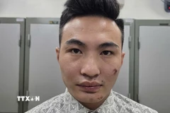 Đối tượng Nguyễn Xuân Khải tại Cơ quan Công an. (Nguồn: TTXVN phát)