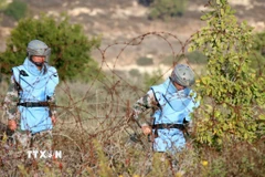 Lực lượng gìn giữ hòa bình Liên hợp quốc làm nhiệm vụ tại miền nam Liban. (Nguồn: THX/TTXVN)