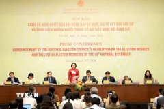 Quang cảnh buổi họp báo. (Ảnh: Tuấn Anh/TTXVN)