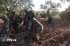 Quân đội Israel tham gia diễn tập gần hành lang Núi Hermon ở miền Nam Syria ngày 28/4/2025. (Nguồn: THX/TTXVN)