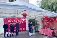 Đại sứ Việt Nam tại Tây Ban Nha Đoàn Thanh Song phát biểu tại chương trình. (Nguồn: Đại sứ quán Việt Nam tại Tây Ban Nha)