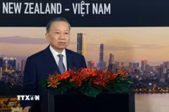 Tổng Bí thư, Chủ tịch nước Tô Lâm phát biểu tại Toạ đàm doanh nghiệp Việt Nam-New Zealand. (Ảnh: Thống Nhất/TTXVN)