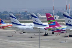 Các máy bay được sơ tán mà không có hành khách. (Nguồn: Globes)