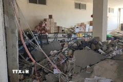 Cảnh đổ nát sau cuộc không kích của Israel tại Dibbine, Liban, ngày 3/3/2026. (Nguồn: THX/TTXVN)