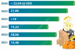 4 tháng năm 2026: Xuất khẩu nông, lâm, thủy sản tăng 5,4%