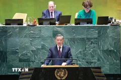 Tổng Bí thư, Chủ tịch nước Tô Lâm phát biểu tại Phiên thảo luận chung cấp cao Đại hội đồng Liên hợp quốc Khóa 79. (Ảnh: Lâm Khánh/TTXVN)