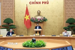 Thủ tướng Phạm Minh Chính chủ trì Phiên họp Chính phủ thường kỳ tháng 10/2025. (Ảnh: Dương Giang/TTXVN)