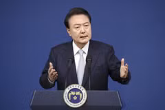 Tổng thống bị luận tội Yoon Suk Yeol. (Nguồn: Kyodo/TTXVN)