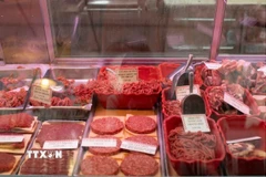 Thịt bò được bày bán tại chợ Đông ở Washington, Mỹ. (Nguồn: Reuters/TTXVN)