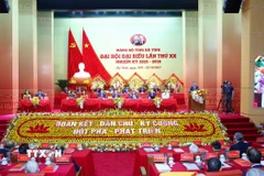 Đại hội đại biểu Đảng bộ tỉnh Hà Tĩnh lần thứ 20, nhiệm kỳ 2025-2030. (Ảnh: Phương Hoa/TTXVN)