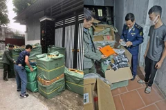 Nhiều hàng hóa vi phạm bị lực lượng chức năng phát hiện, tạm giữ. (Nguồn: Chi cục Quản lý thị trường thành phố Hà Nội)