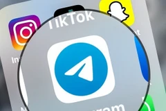 Biểu tượng ứng dụng Telegram. (Ảnh: AFP/TTXVN)