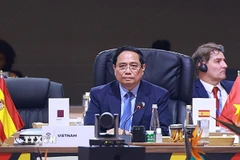 Thủ tướng Phạm Minh Chính phát biểu tại Phiên toàn thể Hội nghị Thượng đỉnh G20. (Ảnh: Dương Giang/TTXVN)