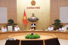 Thủ tướng Phạm Minh Chính chủ trì Phiên họp Chính phủ chuyên đề về xây dựng pháp luật tháng 9 năm 2025. (Ảnh: Dương Giang/TTXVN)