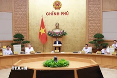 Thủ tướng Phạm Minh Chính chủ trì Phiên họp Chính phủ chuyên đề về xây dựng pháp luật tháng 9 năm 2025. (Ảnh: Dương Giang/TTXVN)