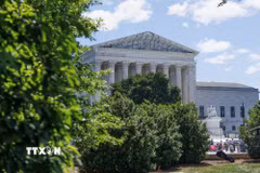 Trụ sở Tòa án Tối cao ở Washington, DC, Mỹ. (Nguồn: THX/TTXVN)