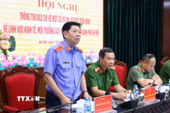 Phó Viện trưởng Viện Kiểm sát Nhân dân thành phố Hà Nội Nguyễn Văn Dũng. (Ảnh: Phạm Kiên/TTXVN)