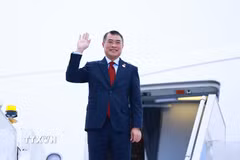 Thủ tướng Lê Minh Hưng kết thúc chuyến tham dự Hội nghị Cấp cao Kỷ niệm 35 năm quan hệ ASEAN-Nga. (Ảnh: Dương Giang/TTXVN)