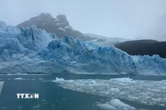 Sông băng Spegazzini nằm ở khu vực biên giới giữa Argentina và Chile. (Ảnh: Diệu Hương/TTXVN)