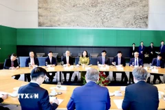 Phó Chủ tịch Quốc hội Đức Bodo Ramelow trong buổi tiếp Phó Chủ tịch nước Võ Thị Ánh Xuân ngày 2/7/2025 đã thông báo việc ông và Quốc hội Đức khởi động quá trình xin ý kiến các bên liên quan để tiến tới phê chuẩn EVIPA. (Nguồn: TTXVN phát)