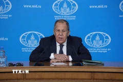 Ngoại trưởng Nga Sergey Lavrov. (Ảnh: Quang Vinh/TTXVN)