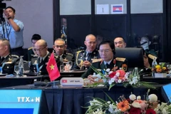 Đại tướng Nguyễn Tân Cương, Tổng Tham mưu trưởng Quân đội Nhân dân Việt Nam, tại Hội nghị ACDFM-22. (Ảnh: Viên Luyến/TTXVN)