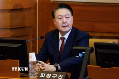 Tổng thống Hàn Quốc Yoon Suk Yeol tại Tòa án Hiến pháp ở Seoul ngày 23/1/2025. (Nguồn: THX/TTXVN)